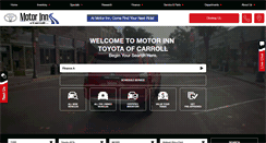 Desktop Screenshot of motorinntoyotaofcarroll.com