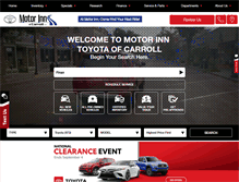 Tablet Screenshot of motorinntoyotaofcarroll.com